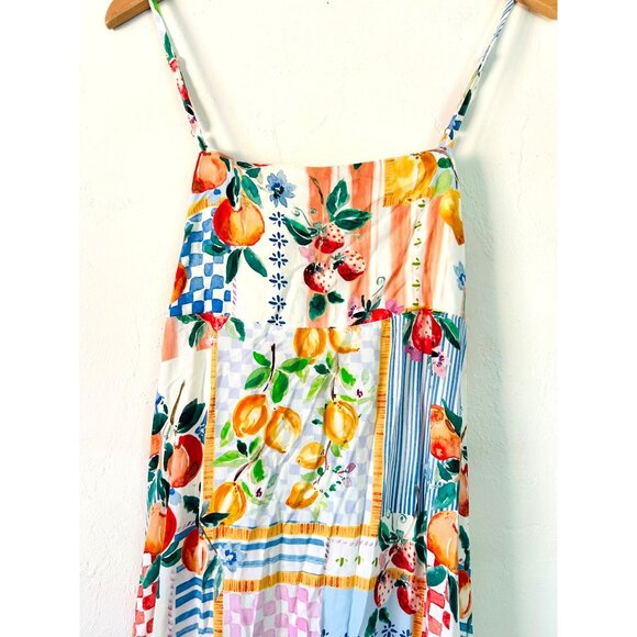 Paper Heart Womens Medium Patchwork Fruit Print Maxi Dress - Picture 11 of 12